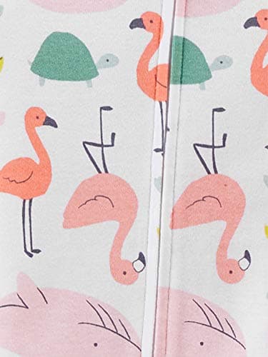 Simple Joys by Carter's Baby and Toddler Girls' 3-Pack Snug-Fit Footed Cotton Pajamas - Image 2