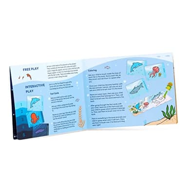 Battat Education – Ocean Learning Color Changing Book Set with 20 Fact Cards & Turtle Finger Puppet – Educational Bath Toy for Toddlers - Image 6