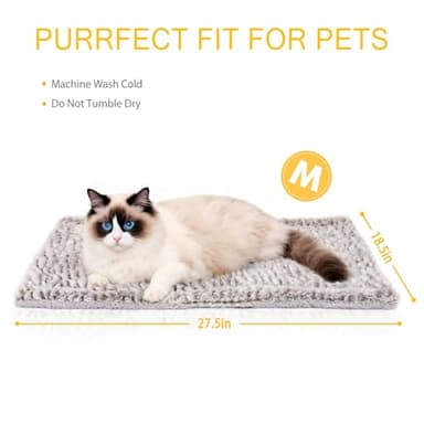 Self Heating Cat Pad Self Warming Bed 27.5" x 18.5" Thermal Heated Cat Mat Extra Warm Pet Mat for Outdoor and Indoor Large Kittens Small Puppy Pets - Image 5