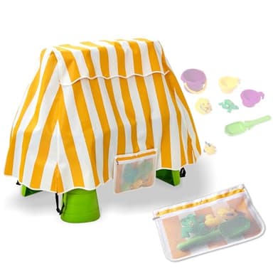 UNARK Water Table Cover with Toy Storage Bag,Kids Water Table Cover for Water Table,Water Table Accessories for Toddlers 1-3,Waterproof Protective Covers for Toddler Outdoor Toys(Yellow) - Image 1