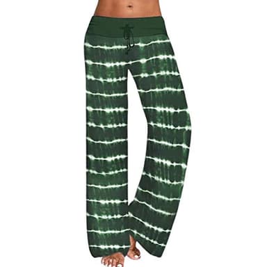 iniber 2 Pack Comfy Pajama Pants for Women Casual Drawstring Sleep Lounge Pants Soft Wide Leg Bottoms - Image 4