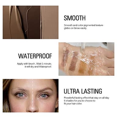 SACE LADY 3D Eyebrow Gel Long Lasting 24 Hours Waterproof Smudge-proof Brow Cream Makeup Kit (02 DARK BROWN, 0.2Fl Oz) - Image 5