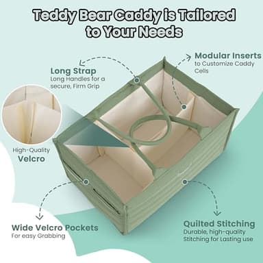 Baby Diaper Caddy Organizer, Stylish Storage Basket for Newborn Essentials & Diaper Station, Functional Changing Table Organizer. (Sage Green) - Image 6