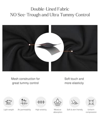 Popilush Bodysuits for Women Deep V Neck Shapewear Tummy Control Black Thong Concert Outfits for Women X-Large - Image 4