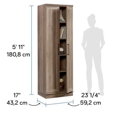 Sauder HomePlus Storage Cabinet/ pantry cabinets, Salt Oak finish - Image 3
