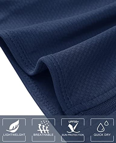 MAGCOMSEN Women's Lightweight Athletic Jacket Zipper Running Shirts Quick Dry Long Sleeve Sun Protection Shirts Navy M - Image 5