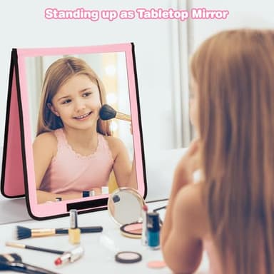 LPHUMEX Portable Pink Mirror Full Length for Dance, 33x13 Inch Hanging Mirror for Dance Bag, Lightweight Folding Travel Mirror Dance Competition Must Haves - Image 3