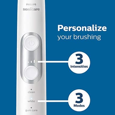 Philips Sonicare ProtectiveClean 6100 Rechargeable Electric Toothbrush, with Pressure Sensor, 3 Cleaning Modes, SmarTimer and QuadPacer, 14-Day Battery Life, Travel Case, Pink, Model HX6876/21 - Image 3