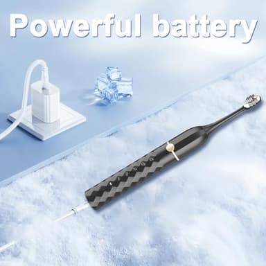 Seapeoa Electric Toothbrush Set, Equipped with 10 Brush Heads and Travel case, IPX8 Waterproof, 2-Minute Timer, 42000 high-Frequency Vibrations, 5 Modes, The First Choice for Gift Giving - Image 9