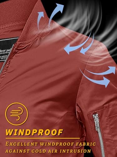 TACVASEN Jackets for Men's Casual Jackets Lightweight Jacket Men Winter Varsity Jacket Casual Coat Lightweight Coats Full Zip Coats with Pockets - Image 3