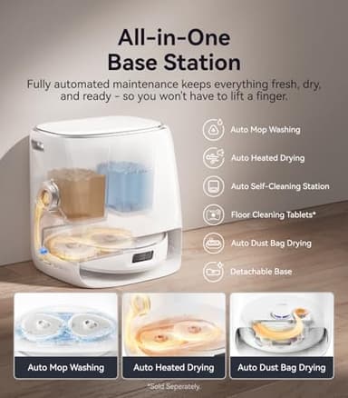 NARWAL Freo Pro Robot Vacuum and Mop Combo, Tangle Free Robot Mop, 8500Pa Powerful Suction, Self-Emptying, Auto Mop Washing, Auto Drying, Obstacle Avoidance, Ideal for Pet Hair and Hard Floor - Image 5