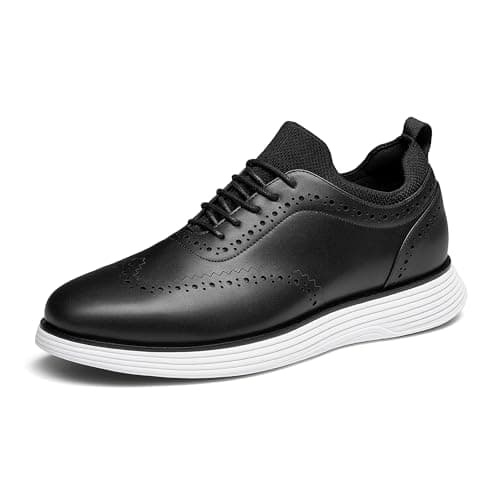 Bruno Marc Men's MaxFlex Dress Sneakers Oxfords Casual Wingtip Brogue Shoes,Size 10,Black,SBOX2326M - Image 1