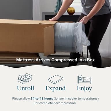LUCID 10 Inch Memory Foam Mattress - Firm Feel - Infused with Bamboo Charcoal and Gel - Bed in a Box - Temperature Regulating - Pressure Relief - Breathable - Queen SizeQueen Size - Image 7