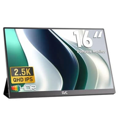 FMC 15.6 Inch 1080P FHD Portable Monitor Ultra Slim Travel Monitor USB-C HDMI with Cover & Cables for Laptop PC MAC PS Xbox Switch Screen Extender (16.0 Inch 60Hz) - Image 1