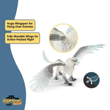 Schleich Eldrador Creatures - 13" Ice Griffin Toy - Movable Wing Dragon Action Figure for Boys and Girls - Mythical Creature Figures - Fantasy Beast Figurine - Fun Monster Toys for Kids Ages 7+ - Image 7