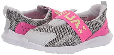 Under Armour Girls' Infant Surge 3 Slip On, (100) Halo Gray/Rebel Pink/Fade, 10K, US - Image 7