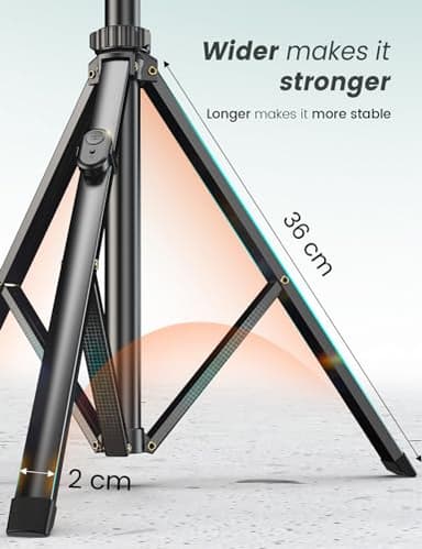 71''/180cm Phone Tripod & Selfie Stick, Portable Travel Stand for Video Recording, Travel Tripod for iPhone/Cell Phone with Detachable Remote, Compatible with Smartphones, DSLR - Image 3