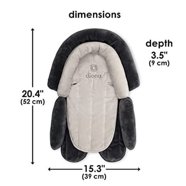 Diono Cuddle Soft® 2-in-1 Head Support with Chest Pads - Gray/Arctic - Image 9