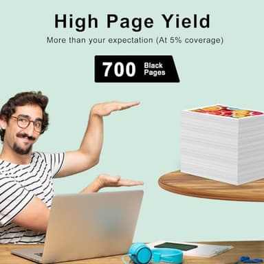 SAILNER 67XL Black High-Yield Ink Cartridge Replacement for HP Ink 67 67XL HP Printer Ink use with for DeskJet 2855e Ink Cartridges Deskjet 4155e 2755e 4155 2700 2700e Envy 6055 Printer 67(2 Pack) - Image 4