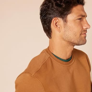 Amazon Essentials Men's Fleece Crewneck Sweatshirt - Nutmeg, Small (Available in Big & Tall Sizes) - Image 4