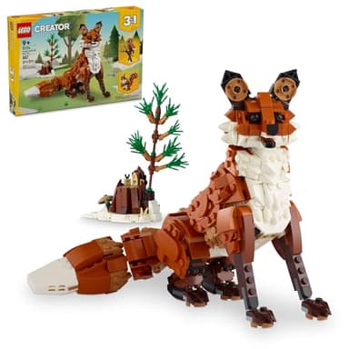 LEGO Creator 3 in 1 Forest Animals Red Fox Toys - Building Toys for Kids, Boys & Girls, Ages 9+ - Animal Figurine W/ 3 Building Options into Fox, Owl, or Squirrel - 31154 - Image 1