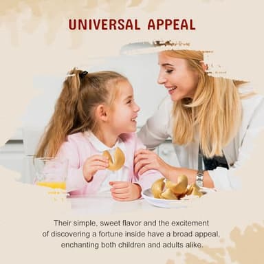 52USA Fortune Cookies, Approx. 350pcs, Vanilla Flavor, Fortune Cookies Individually Wrapped Bulk, Fresh Cookies 56oz - Image 8