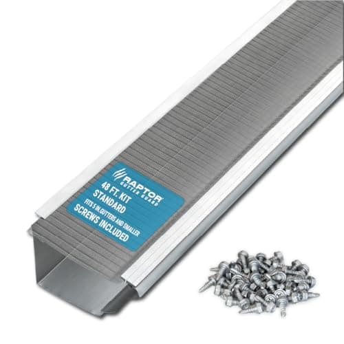 Raptor Gutter Guard – 48 FT. (Nominal) Contractor Grade Stainless Steel Micro-Mesh Gutter Guard Kit with Screws Included. Fits 5 in. Gutters and Smaller. DIY-Friendly. (5.625 in. x 47.625 in.) - Image 1