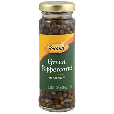 Roland Foods Green Peppercorns in Vinegar, Specialty Imported Food, 3.55 fl oz - Image 1
