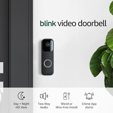 Blink Video Doorbell — Two-way audio, HD video, long-lasting battery life, wired or wire-free install, motion detection, chime app alerts, Works with Alexa (Black) - Image 6