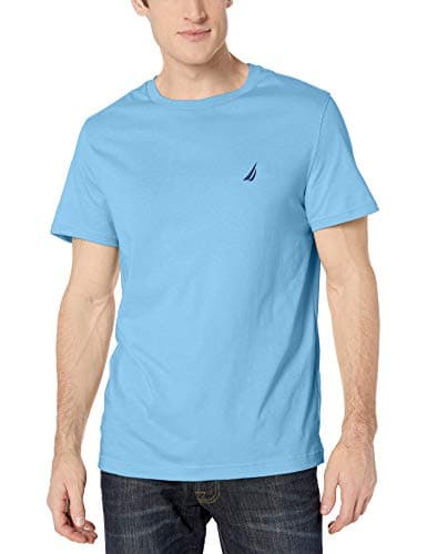 Nautica Men's Short Sleeve Solid Crew Neck T-Shirt, Riviera Blue, 3X-Large - Image 1