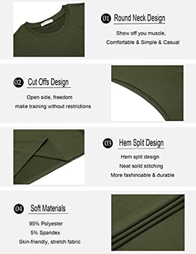 COOFANDY Men Bodybuilding 2 Pack Tank Top Gym Workout Shirt Bodybuilding T Shirt - Image 6