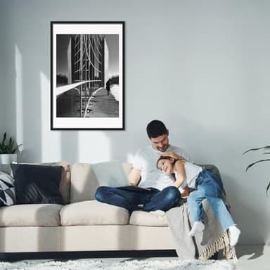 Hoikwo 20x30 Black Plastic Frame with Plastic Cover, Display Pictures 18x24 with Mat or 20x30 Without Mat, 1 Pack 20 by 30 Frame for Wall Hanging - Image 5