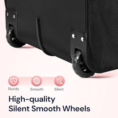 Ytonet Rolling Laptop Bag Women, Rolling Briefcase for Women, 17.3 Inch Laptop Bag with Wheels Rolling Computer Bag Laptop Case for Work Travel College Business Wife Mom Teacher, Black - Image 5