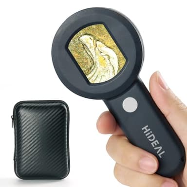Hideal Microscope for Kids Adults, 100X Handheld Coin Magnifier for Collectors, HP30 USB Digital Magnifying Glass with Light, Portable Jewelers Loupe with Screen, Pocket Mini Scope Camera for Trichome - Image 1