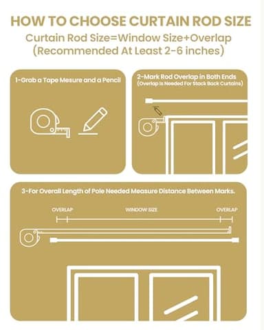 Box Space Curtain Rods for Windows 28 to 48 Inch, Gold Curtain Rod Adjustable Drapery Rods with Exquisite Finial for Living Room, Bedroom, Kitchen, Outdoor Patio, Gold - Image 4