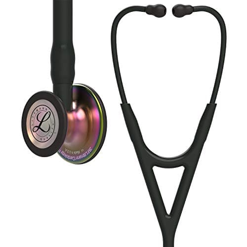 3M Littmann Cardiology IV Diagnostic Stethoscope, 6165, More Than 2X as Loud, Weighs Less, Stainless Steel Rainbow-Finish Chestpiece, 27" Black Tube, Stem, and Headset - Image 1