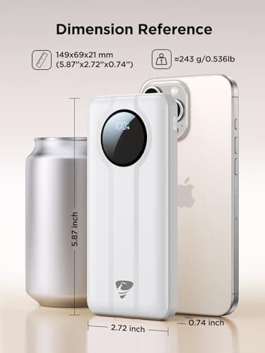 Aioneus Power Bank, 10000mAh Portable Charger with Built in Cables Fast Charging 22.5W USB-C in/Out Slim Travel PowerBank Battery Pack for iPhone 17 16 15 14 13 12 Samsung Galaxy S24 A15 Android Phone - Image 2
