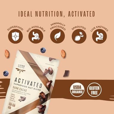 Living Intentions Activated Superfood Nut Blends, Gluten Free, Vegan, Organic, Paleo, Dark Cacao, 4 Ounce - Image 3