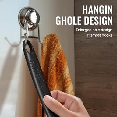 VWMYQ Silicone Back Scrubber for Shower, 17in Lengthen Long Handle Body Brush, Double Sided Shower Brush for Shower Exfoliating and Massage Can Produce Rich Foam, Long Handle Back Scrubber for Men. - Image 6