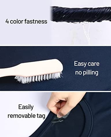 MIER Men's Short Sleeve T-Shirts Quick Dry Athletic Shirts Moisture Wicking Workout Running Polyester Tee Navy, S - Image 4