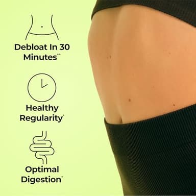 HUM Flatter Me Digestive Enzymes for Women & Men, Digestive Health Bloating Supplement with Ginger & Peppermint Leaf, Fast Acting Anti Bloat Pills Multi Enzyme for Debloating, Vegan,180 Capsules - Image 2