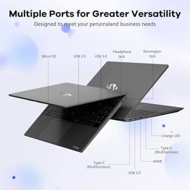 NIMO 17.3" AI Laptop, AMD Ryzen AI 9 HX 370(50 Tops NPU), Radeon 890M, 16GB RAM 1TB SSD, DDR5-5600MT/S, 144Hz, PD 100W USB-C 4.0, Copilot+ PC AI Laptop with Wi-Fi 6E for Working Business Student - Image 7