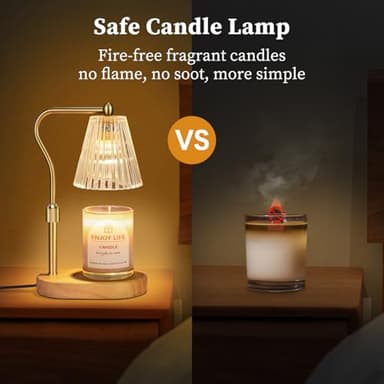 seenlast Candle Warmer Lamp with Timer Dimmer Adjustable Height for New Home Bedroom,Mothers Day Gifts,Vintage Home Decor for Scented Jar - Image 6