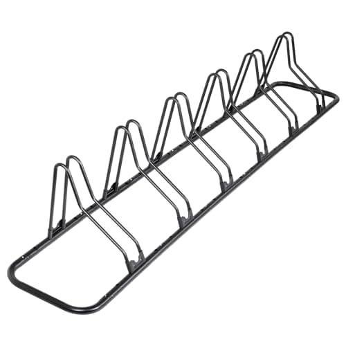 CyclingDeal Bicycle Floor Parking Rack Stand - for Mountain MTB Road Bike - Indoor Home Garage Storage - Upgraded 6 Bikes - Image 1