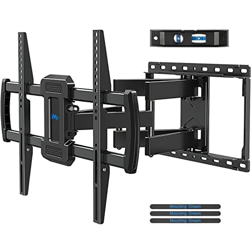 Mounting Dream TV Wall Mount, UL Listed Full Motion Mount Bracket for 42-84 Inch Flat Screen TVs, Swivel Articulating Dual Arms, Max VESA 600x400mm, 100 LBS Loading, Fits 16 Inches Wood Studs, MD2296 - Image 1