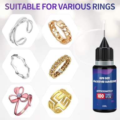 Ring Sizers for Loose Rings - 10ml Invisible Guards Adjuster for Men and Women, Spacers & Tighteners, with UV LED Lamp, Fit Any Rings Resizer, Reduces by 0.5-1.5mm - Image 5