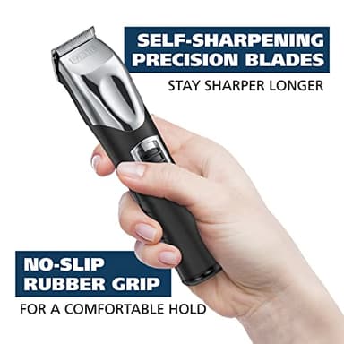 Wahl USA Rechargeable Lithium Ion All in One Beard Trimmer for Men with Detail and Ear & Nose Hair Trimmer Attachment – Model 9854-600B - Image 7