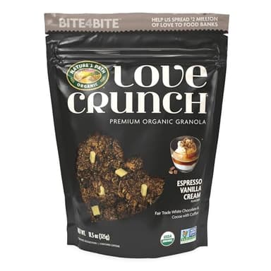 Love Crunch Organic Espresso Vanilla Cream Granola, 11.5 oz (Pack of 6), Non-GMO, Fair Trade, by Nature's Path - Image 1