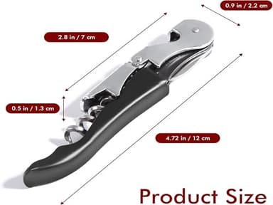 Kit-Home Professional Waiter Corkscrew Wine Openers Set (4 PCS),Upgraded with Heavy Duty Stainless Steel Hinges Wine Key for Restaurant Waiters, Sommelier, Bartenders - Image 2