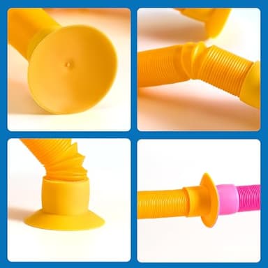 JOYIN 4 Pcs Pop Tubes Suction Cup Giraffe Toys, Autism Sensory Gifts Fidget Toys for Kids Toddler Boys Girls Year Ages 3 4 5 6 7 8 9 10 Birthday Party Favors Kids Travel Classroom Prize - Image 5